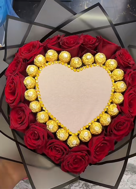 Heart Shape Burn Bouquet