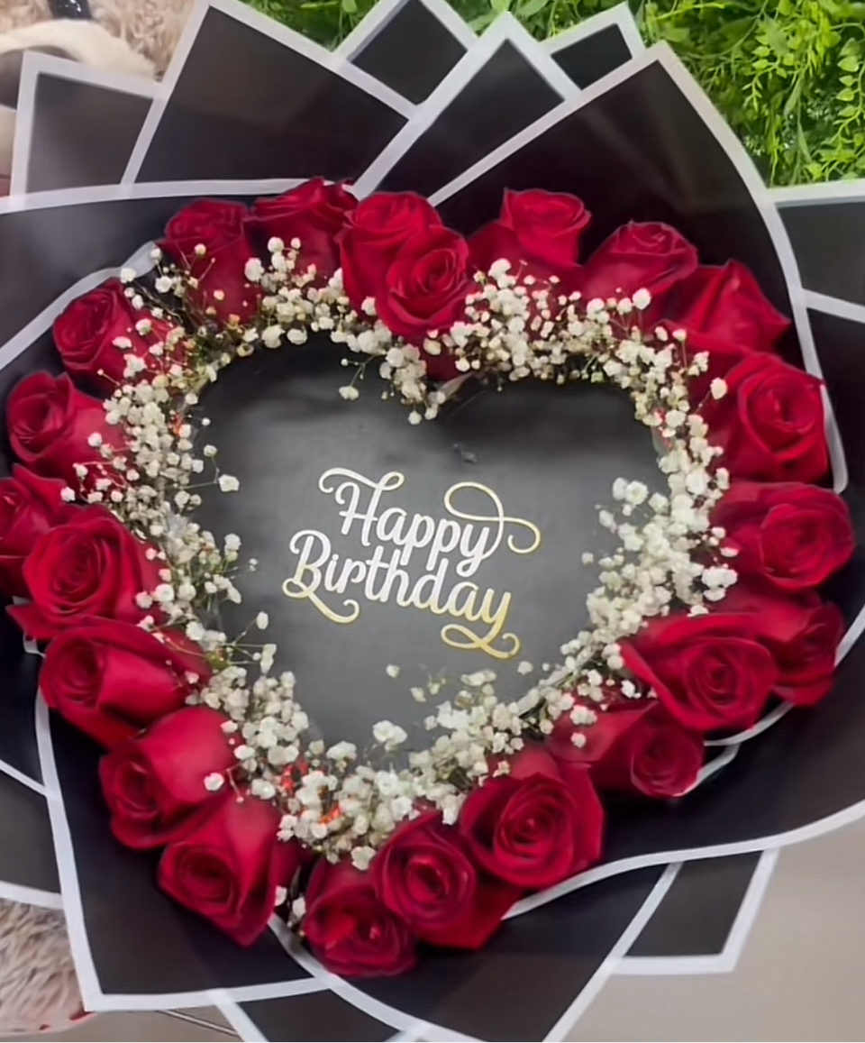 Heart Shape Burn Bouquet